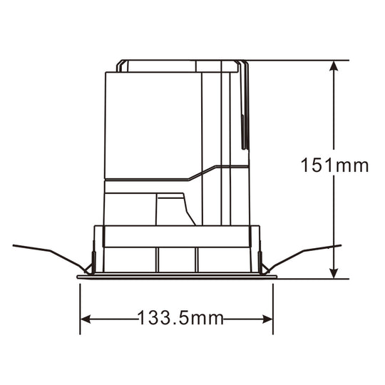 Las Vegas 125mm Architectural Recessed Downlight by CDN