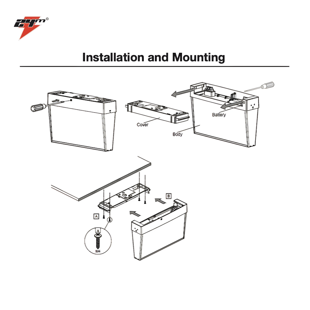 Universal LED Exit Light, Li-ion Battery