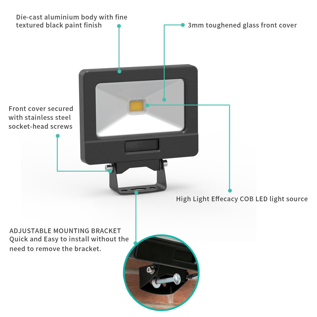 Kakadu LED Flood Light - 10W/20W/50W IP65 PIR SENSOR (20W 50W ONLY)
