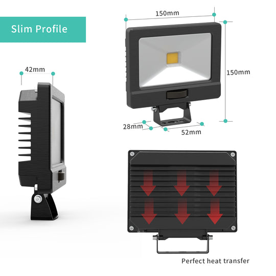 Kakadu LED Flood Light - 10W/20W/50W IP65 PIR SENSOR (20W 50W ONLY)
