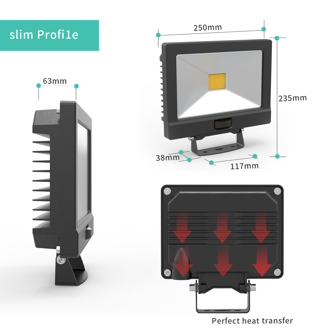 Kakadu LED Flood Light - 10W/20W/50W IP65 PIR SENSOR (20W 50W ONLY)
