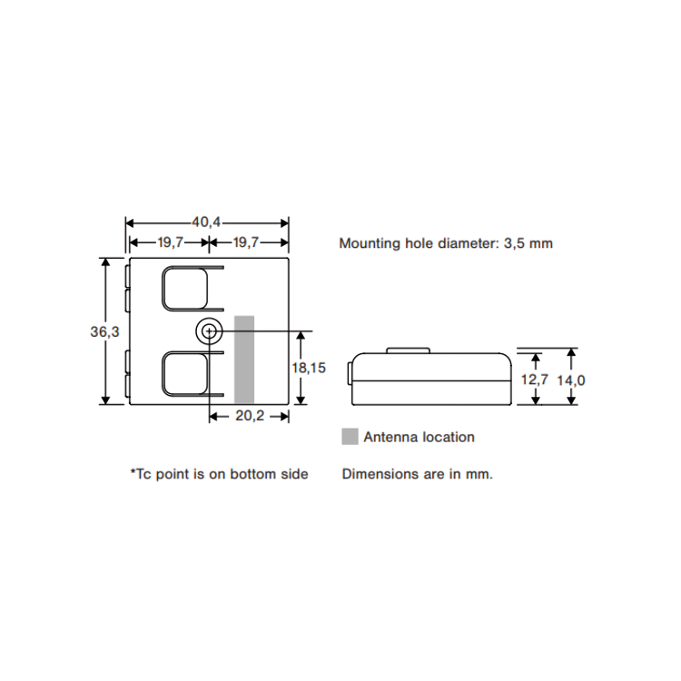 Casambi enabled bluetooth controllable dimmer dimension.