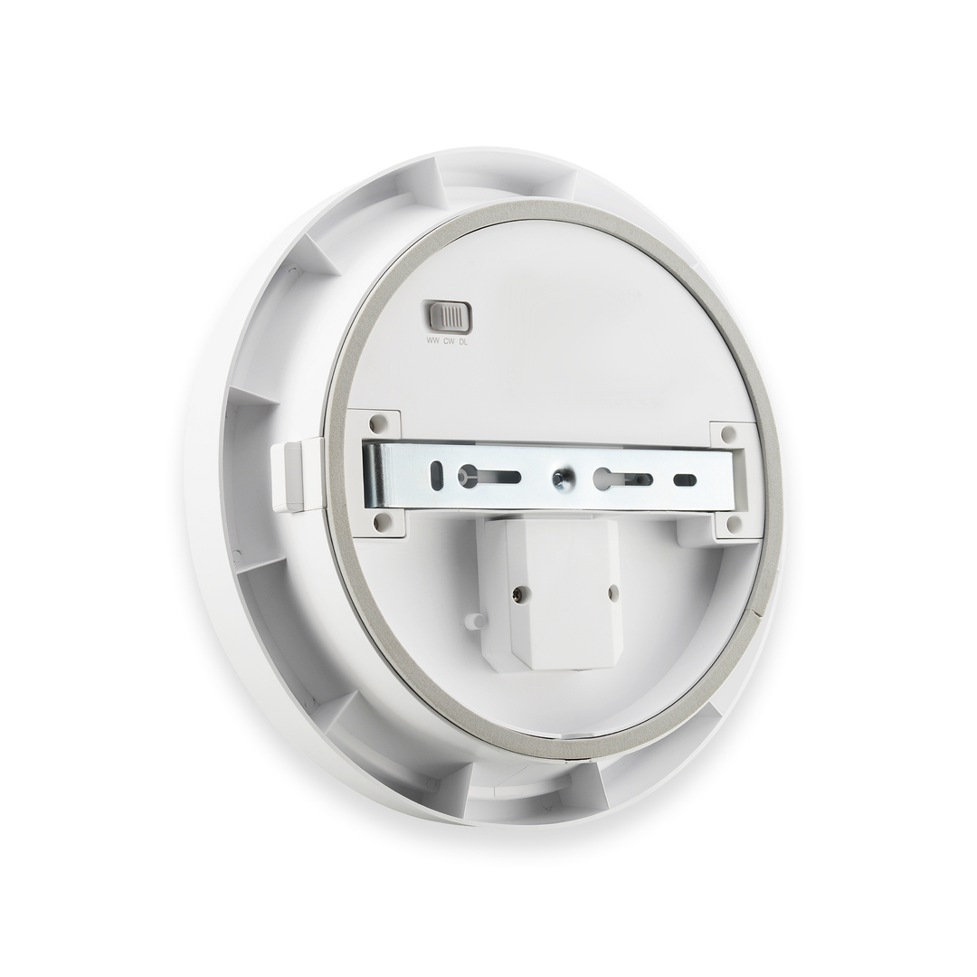 The ceiling light features in tri-colour switchable at the back of fitting, which allows you to choose from 3000K/4000K/5700K. In addition, the side release button makes installation easier.