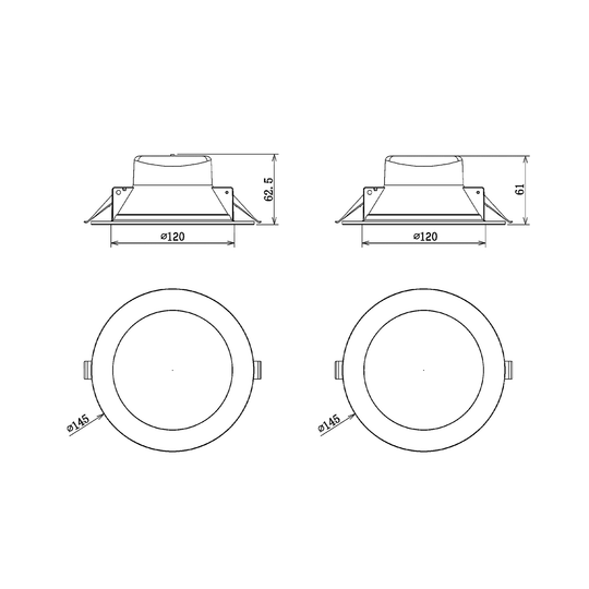 DAINTREE-LED-Dimmable-downlight with Tri-color selection - 13W-IP54-Ceiling-Light