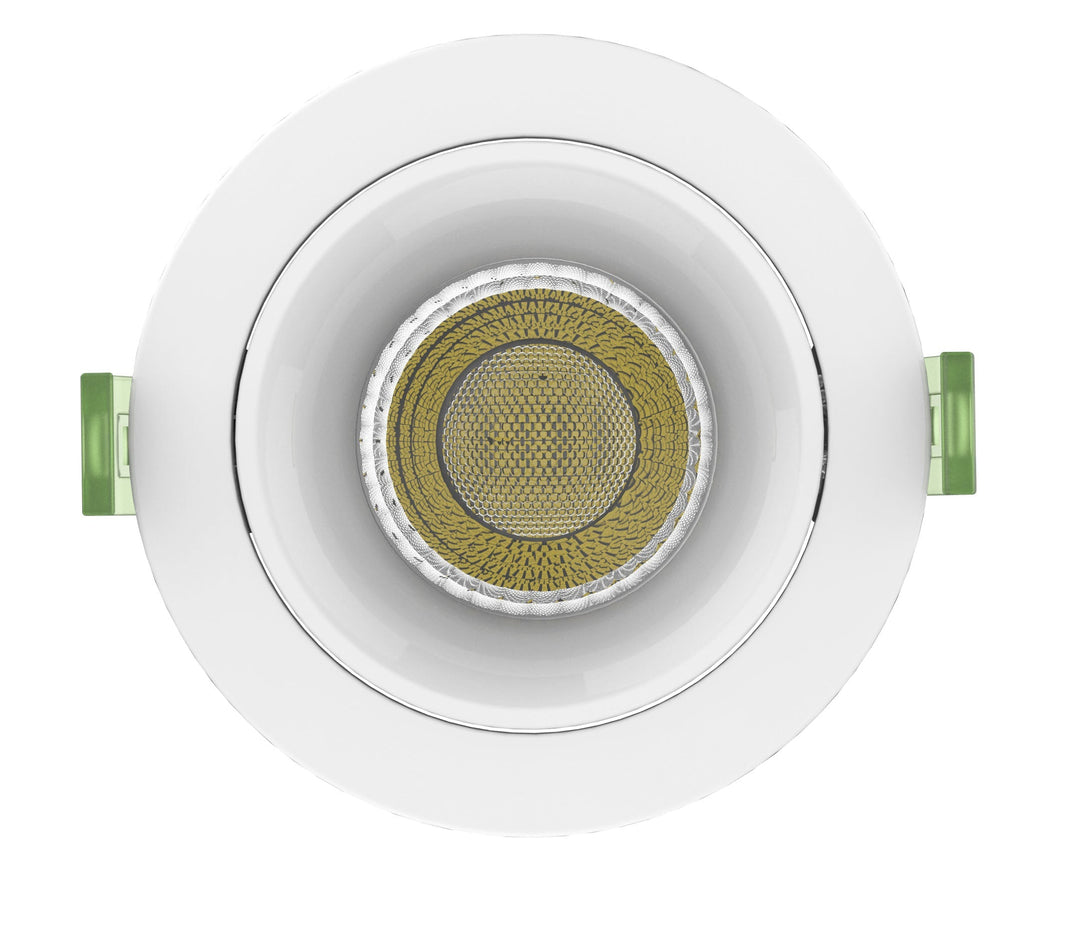Daintree 809 - Front View - Recessed Downlight - Tricolour - 9W - IP44- Dimmable - 90mm Downlight