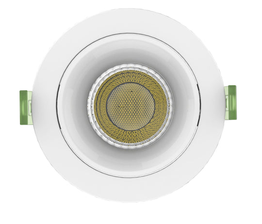 Daintree 809 - Front View - Recessed Downlight - Tricolour - 9W - IP44- Dimmable - 90mm Downlight