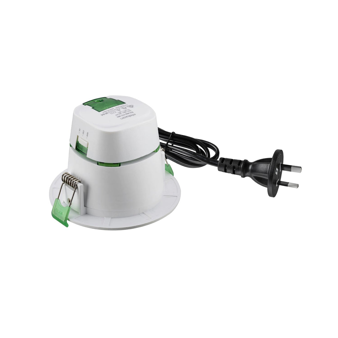 Daintree 809 - White recessed downlight with plug - Tricolour - 9W - IP44- Dimmable - 90mm Downlight