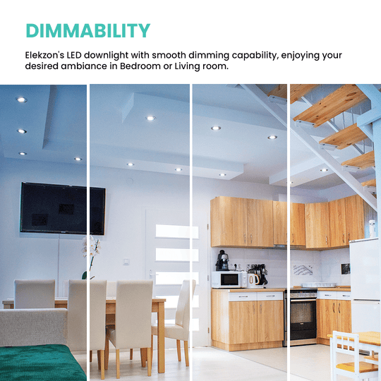 Daintree 111 - 10W-IP44-LED Downlight - Dimmable-CCT-Tricolour-Changeable - 90mm Cutout-Elekzon