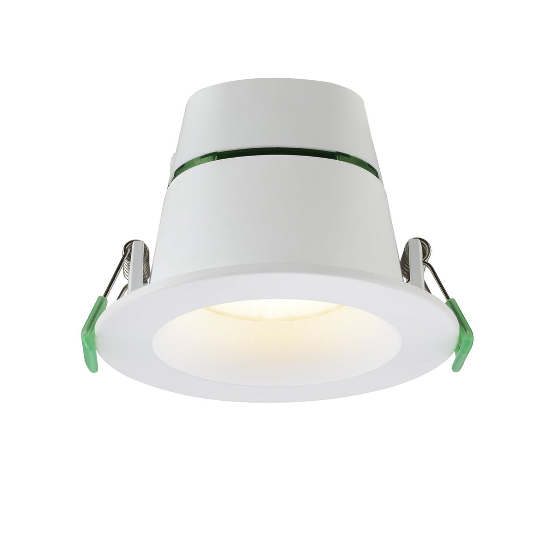 Daintree 809 with Light On - Recessed Downlight - Tricolour - 9W - IP44- Dimmable - 90mm Downlight