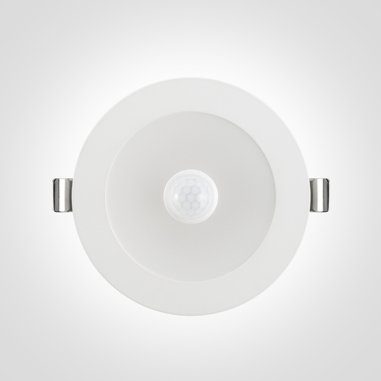 Daintree PIR Sensor Downlight-Front View - Motion Sensor - IP54 - Security Lighting - Tricolour - 10W - 90mm Downlight