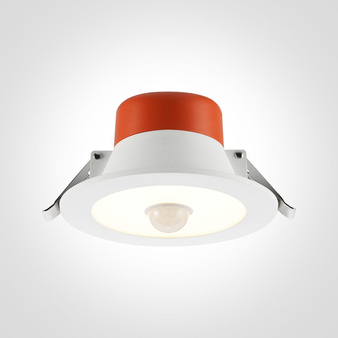 Daintree PIR Sensor Downlight - Light Turned On - Motion Sensor - IP54 - Tricolour - 10W - 90mm Downlight 