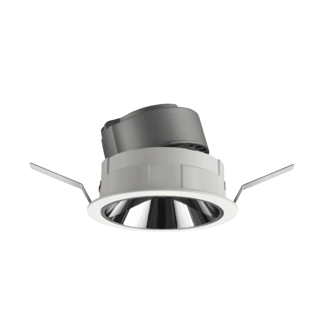 The ceiling light is deep recessed design, with various reflectors options, and a narrow beam angle, the light output would be soft and it is gentle for eyes.