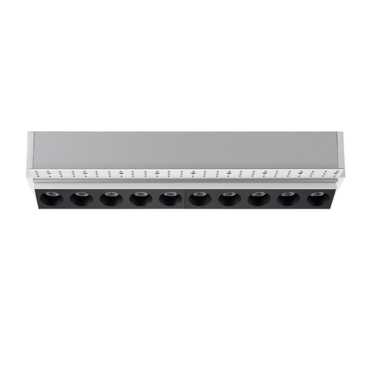 The trimless downlight is in deep recessed design, and a linear louver fitting to suit the narrow ceiling