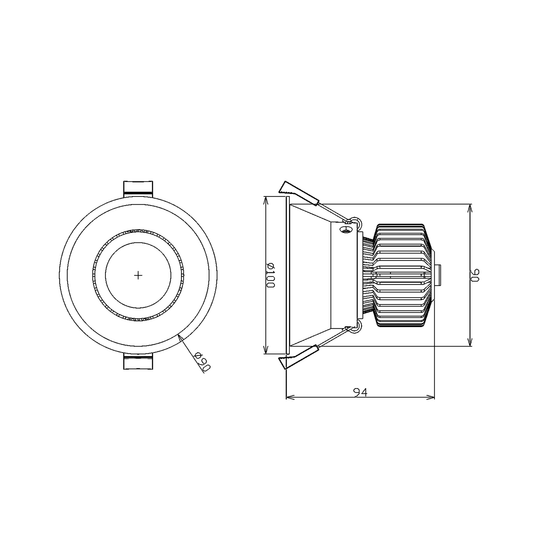 The Fitzroy is a premium deep recessed downlight for architectural lighting in residential or commercial settings