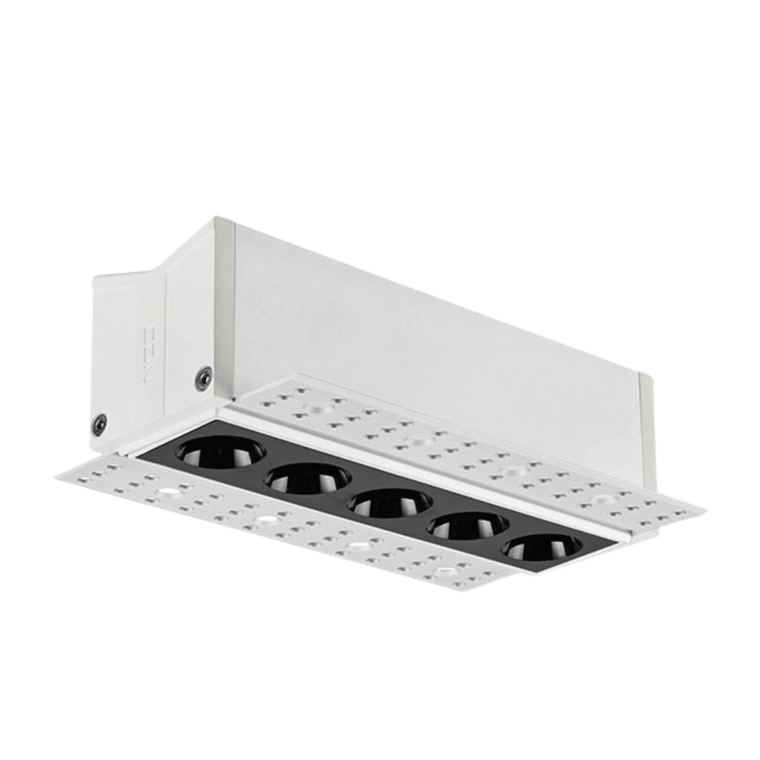 The trimless version of Athens allows you to fix the frame in advance, and install the lighting body to the frame. The frame could be unvisible after the painting of the ceiling.