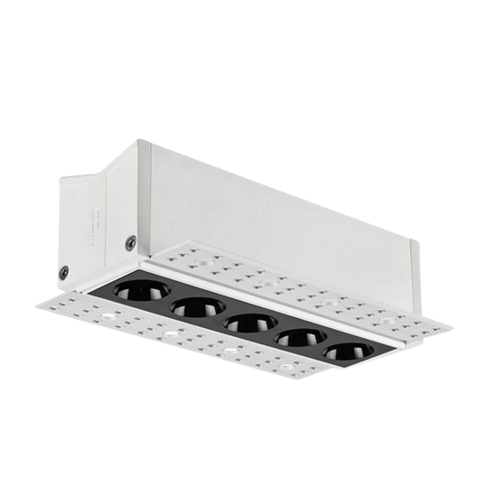 The trimless version of Athens allows you to fix the frame in advance, and install the lighting body to the frame. The frame could be unvisible after the painting of the ceiling.