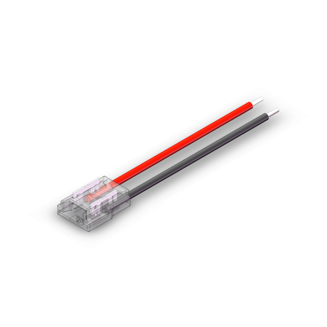 Fast connection connector for COB strip light strip to driver