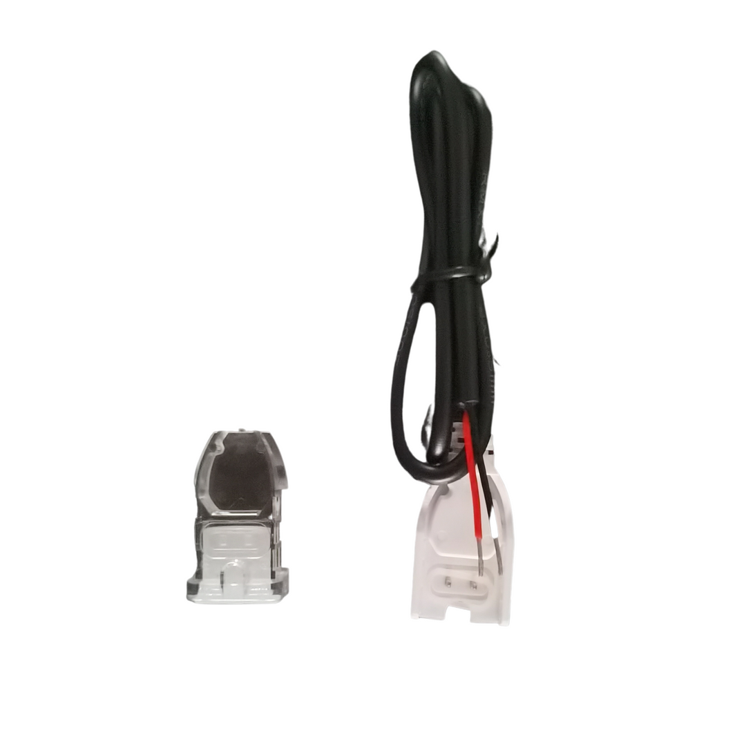 Double end connector and single end connector for easy strip light installation