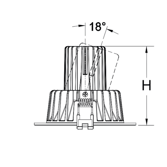 The tiltable light is from 0-18 degree, which is suitable for concentrate lighting on the wall for picture or the items in store, or for a task.