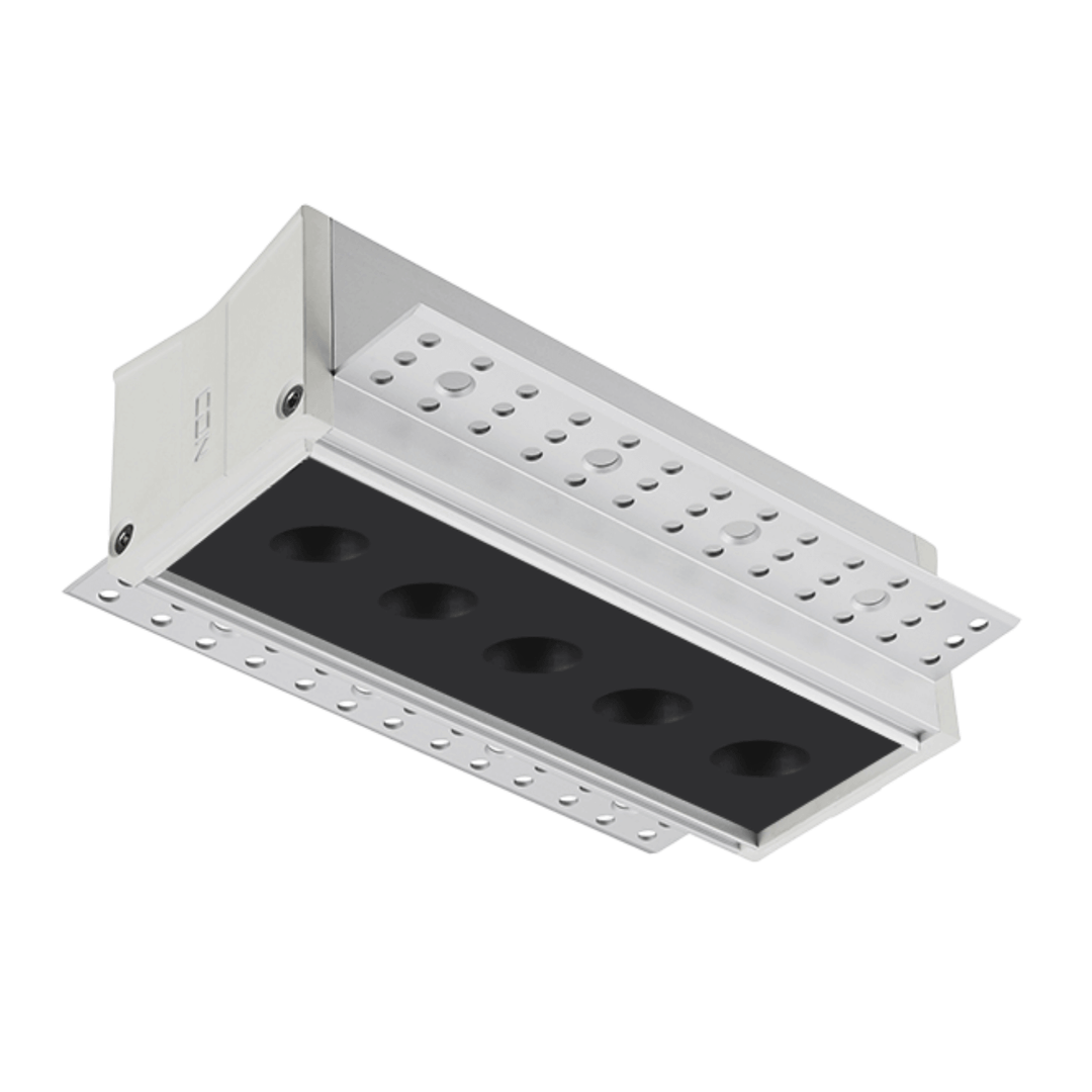 it is the trimless version with rear frame, which is about 1cm from the edge, another options for your project installation.