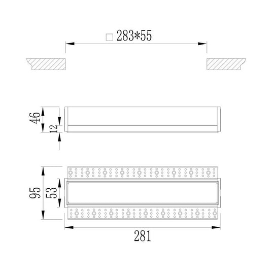 20W Low Profile Linear Downlight Athens