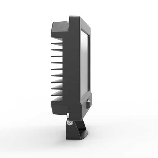 The flood light is made of die cast aluminium body, 3mm toughened glass cover secured with steel socket head screws