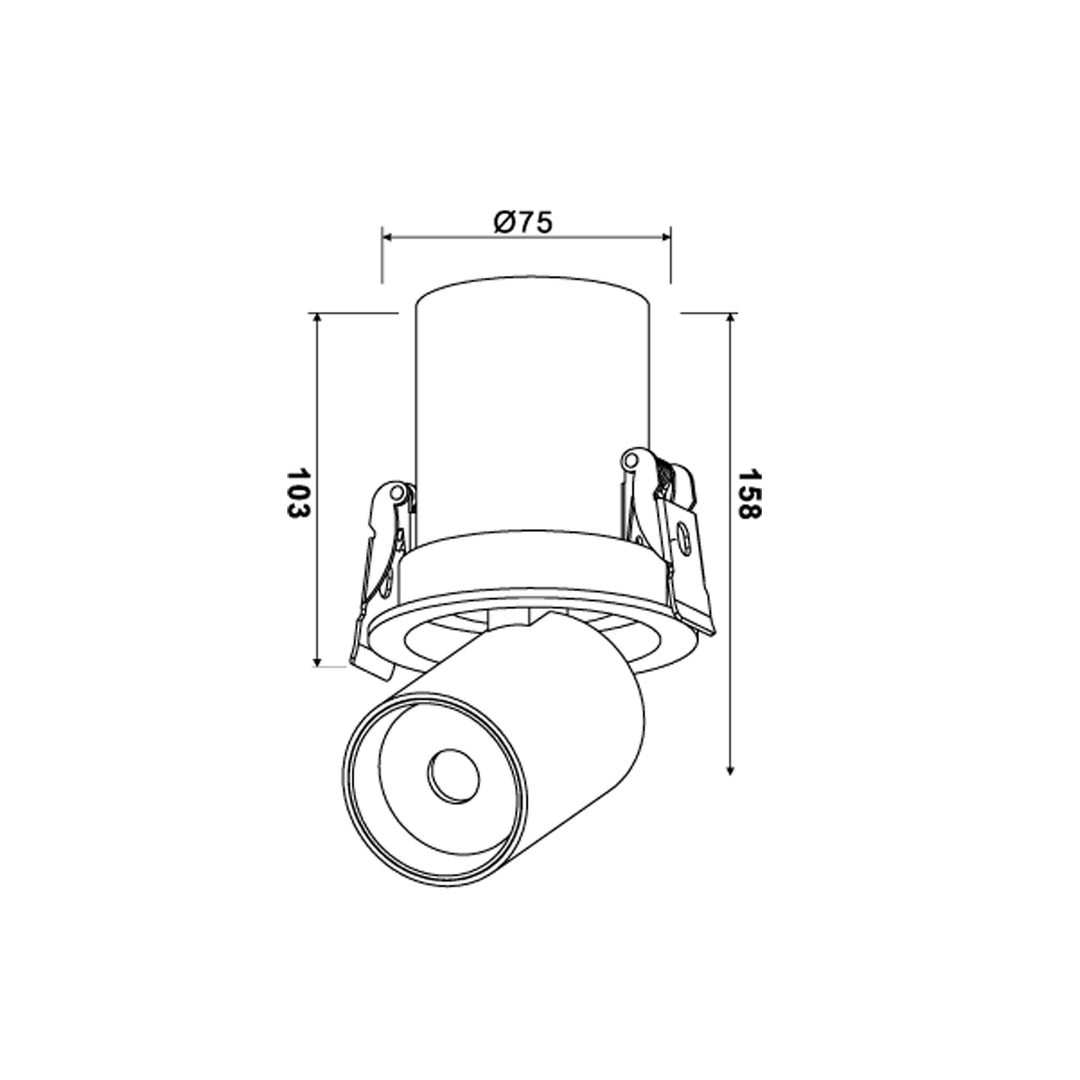 Stork Retractable Downlight Tiltable & Rotatable Energetic