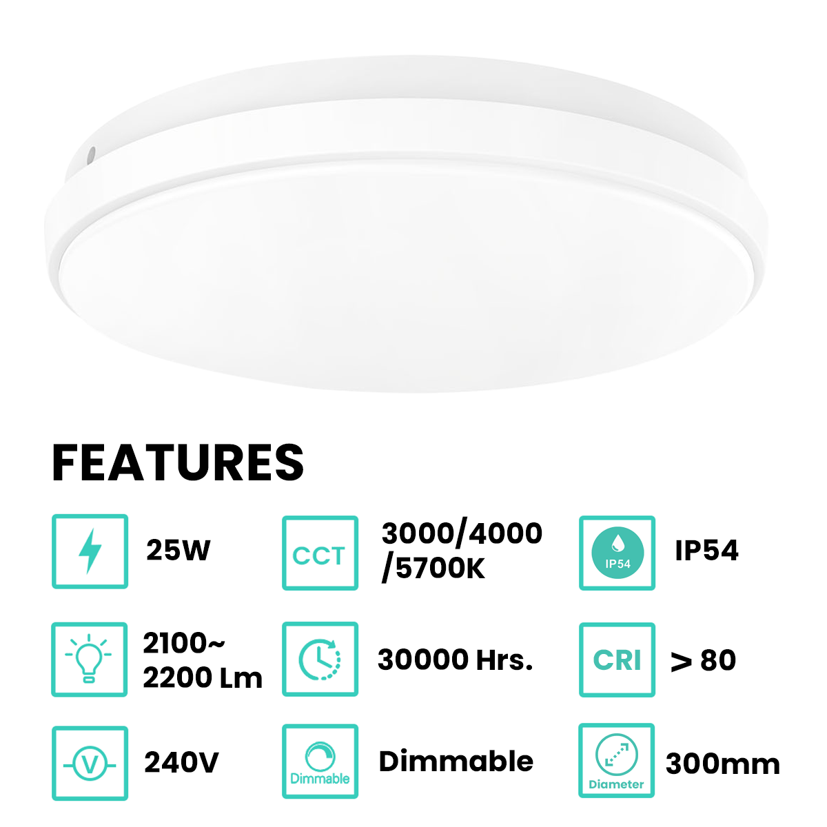Philips led oyster ceiling light deals