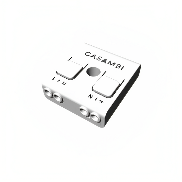 CBU-TED is a Bluetooth controllable, Casambi enabled trailing-edge dimmer for operation of incandescent lamps, dimmable LED lamps and dimmable LED control gear. 