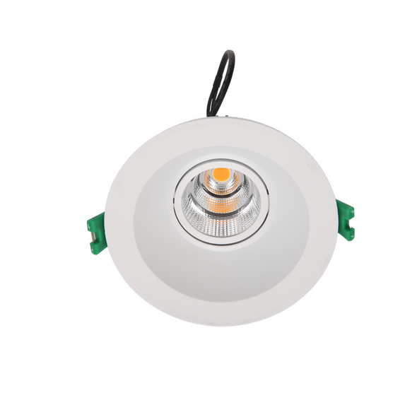 The Dimmable Architectural Downlight Daintree 104 is 90mm cutout with  3000K CCT