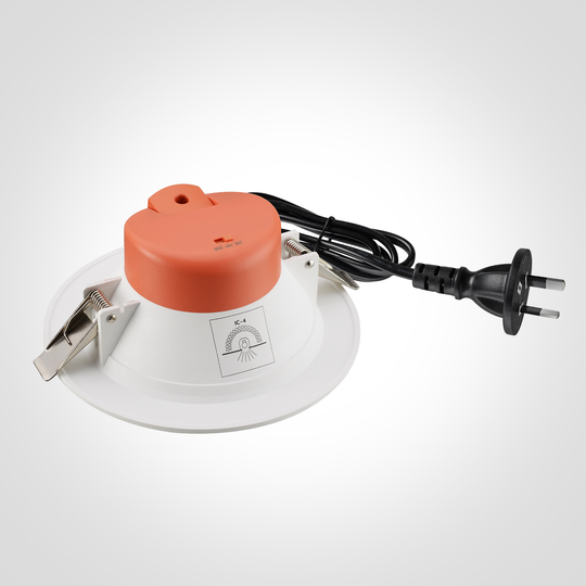 Daintree PIR Sensor Downlight - Downlight with Plug - IP54 - Security Lighting - Tricolour - 10W - 90mm Downlight