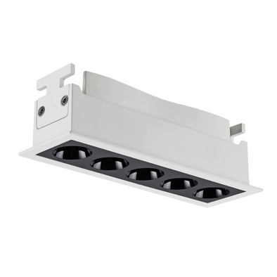 The recessed linear downlight is suitable for narrow or low profile ceiling, which includes 5 light spots, 5x2w in total.