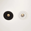 Yarra Premium Downlight - White/ Black Fixed Downlights on White Ceiling - IP54 - Dimmable - 3000K - Curved Trim - White Housing