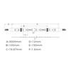 Led strip light RGBW dimension is 5 meters long, which can be cut in 100mm increments or joined for a maximum length of 10m.