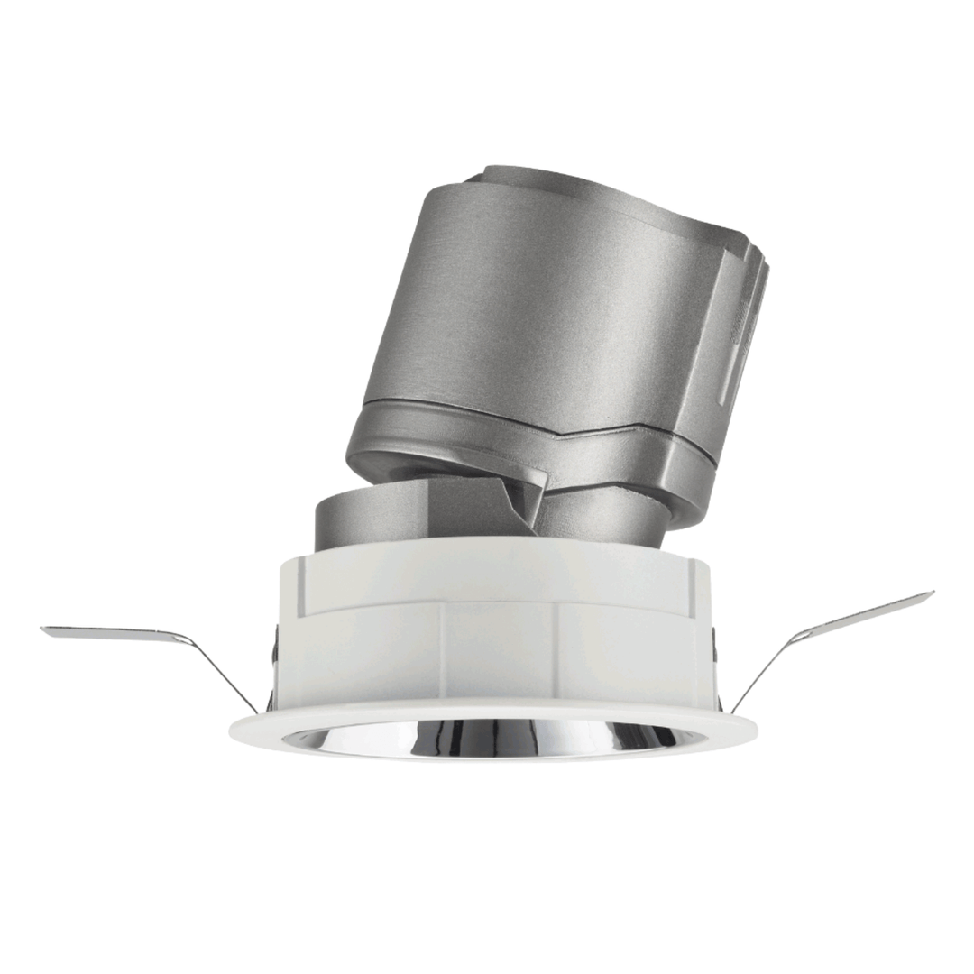 There are fixed and gimble options for the downlight. The light could be tilted from 0-35 degree vertically. You can highlight the areas you want.
